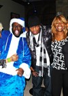 T-Pain’s mom Aliyah, T-Pain, Ne-Yo, Ne-Yo’s mom Loraine and Lil Wayne’s mom Miss Cita // T-Pain’s Christmas Party at the Nappy Boy Mansion in Atlanta