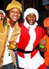 Lil Chuckee (from Young Money) and Midget Mac with Santa Clause // T-Pain’s Christmas Party at the Nappy Boy Mansion in Atlanta