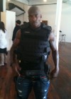 Chad Ochocinco on the set of a photoshoot for Urban Ink Magazine