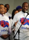 Wyclef Jean & Al Sharpton promoting Haiti earthquake relief efforts in Harlem, New York City