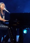 Alicia Keys performs during the half-time show at the 2010 NBA All-Star Game