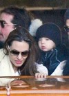 Angelina Jolie, Brad Pitt, and their twins Knox and Vivienne in Venice – February 2010