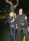 Lady Gaga (wearing a “tree antler” hat) outside Zuma restaurant in London, England – February 25th 2010