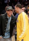 Chris Brown and Shannon Brown // Los Angeles Lakers vs. Boston Celtics Basketball Game in LA – February 18th 2010