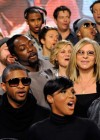 Celine Dion, Gladys Knight, Justin Bieber, Usher, Will.i.am, Barbra Streisand, LL Cool J, Harry Connick Jr., Wyclef Jean, Vince Vaughn, Jeff Bridges and others // “We Are The World 25 Years for Haiti” Recording Session at Jim Henson Studios in Hollywood