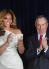Beyonce and NYC Mayor Michael Bloomberg // Unveiling of “The Beyonce Cosmetology Center” in Brooklyn, NYC