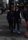 Justin Bieber and his publicist Melissa Victor heading to Boston Market in New York City – March 23rd 2010