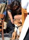 Christine Teigen eating lunch with her boyfriend John Legend (and his dog) in New York City – April 24th 2010