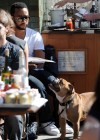 John Legend and his girlfriend Christine Teigein eating lunch (with JL’s dog) at Gemma restaurant in New York City – April 24th 2010