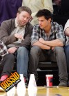 Taylor Lautner and a friend // Los Angeles Lakers vs. San Antonio Spurs Basketball Game in LA – April 4th 2010