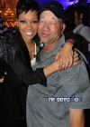 Monica with her father M.C. Arnold Jr. // V-103 Soul Sessions Presents Monica at the W Hotel in Atlanta