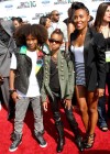 Jada Pinkett-Smith with her son Jaden Smith and daughter Willow Smith // 2010 BET Awards – Red Carpet
