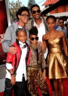 The Smith Family: Trey Smith, Will Smith, Jaden Smith, Willow Smith and Jada Pinkett Smith // “Karate Kid” Movie Premiere in Hollywood
