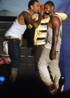 Usher, Chris Brown and Elephant Man performing onstage at the 2010 Reggae SumFest in Jamaica