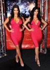 Kim Kardashian poses with her wax figure at Madame Tussauds in New York City