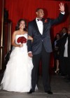 Carmelo Anthony and Lala Vazquez after their wedding in New York City