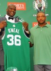 Shaquille O’Neal and Boston Celtics coach Doc Rivers
