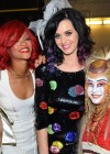 Rihanna & Katy Perry with Cirque du Soleil cast members