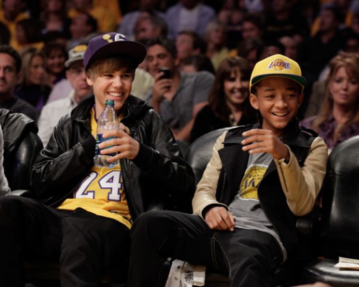 Courtside Shots: Justin Bieber & Jaden Smith Watch the Lakers Take on ...