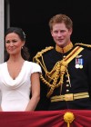 Best man Prince Harry and Maid of Honour Pippa Middleton on the balcony at Buckingham Palace