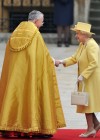 Queen Elizabeth II being greeted by The Right Reverend Dr John Hall, Dean of Westminster