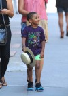 Alicia Keys taking her son Egypt and step-son Kasseem Dean Jr. on an afternoon stroll in New York City