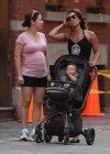 Alicia Keys, her nanny and baby Egypt in Soho, New York City