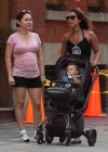 Alicia Keys, her nanny and baby Egypt in Soho, New York City