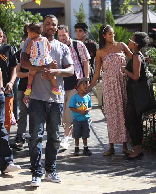 All in the Family: Game Shows Off His 3 Kids and New Fiancee on the Set ...