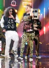 Justin Bieber performs with LMFAO