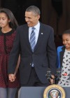 President Obama with daughters Sasha and Malia