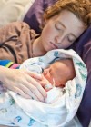 Jenni Lake with her newborn son Chad Michael
