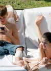 Justin Bieber and Selena Gomez poolside in Mexico