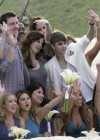 Justin Bieber and Selena Gomez with wedding guests