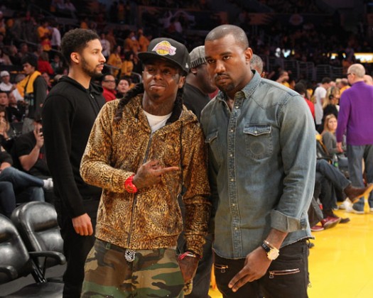 Courtside Shots: Lil Wayne, Kanye West, Adam Levine and Others Watch ...