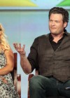 Christina Aguilera and Blake Shelton attend press conference for “The Voice”