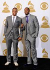 NFL players Victor Cruz and Mario Manningham of the New York Giants