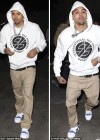 Chris Brown leaving Tru Hollywood Nightclub