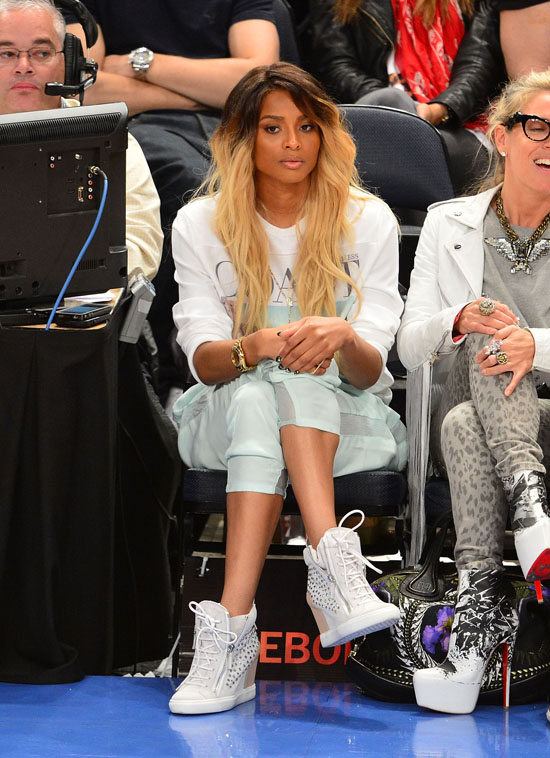 Courtside Shots: Ciara at the Knicks-Raptors Basketball Game [PHOTOS]
