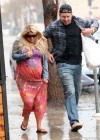 Pregnant Jessica Simpson and Fiancé Eric Johnson Get Caught in the Rain!