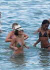 Rocsi in the ocean with Eddie Murphy’s 10-year-old daughter Bella (and friends)