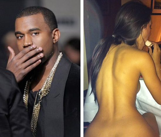 Kanye West, Kim Kardashian. 