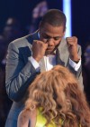 Beyonce and Jay-Z play fighting at the 2012 BET Awards