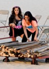 Snooki and JWoww at the Jersey Shore bonfire