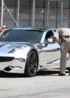 Justin Bieber getting pulled over by the California Highway Patrol in Los Angeles