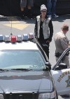 Justin Bieber getting pulled over by the California Highway Patrol in Los Angeles