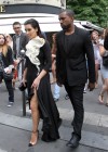 Kim Kardashian and Kanye West attend the Stephane Rolland fashion show — Paris Fashion Week 2012