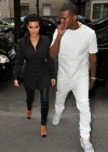 Kim Kardashian and Kanye West spotted in Paris on July 2nd 2012 for Fashion Week