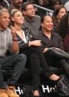 Jay-Z, Beyonce, cousin Angie and Kelly Rowland watch the Brooklyn Nets play against the Los Angeles Clippers (Nov 23 2012)