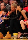 Chris Brown & Rihanna at Knicks/Lakers basketball game in Los Angeles – Christmas 2012